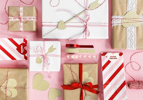 TEXPOT Deko ruban washi rouge 10 m papier adhésif Noël