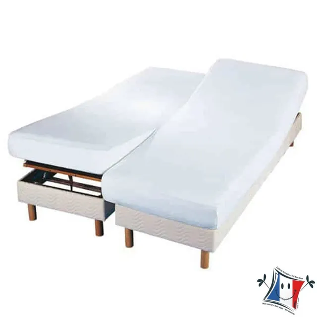 Lingorama drap housse percale coton 2x70x190 uni 80 fils