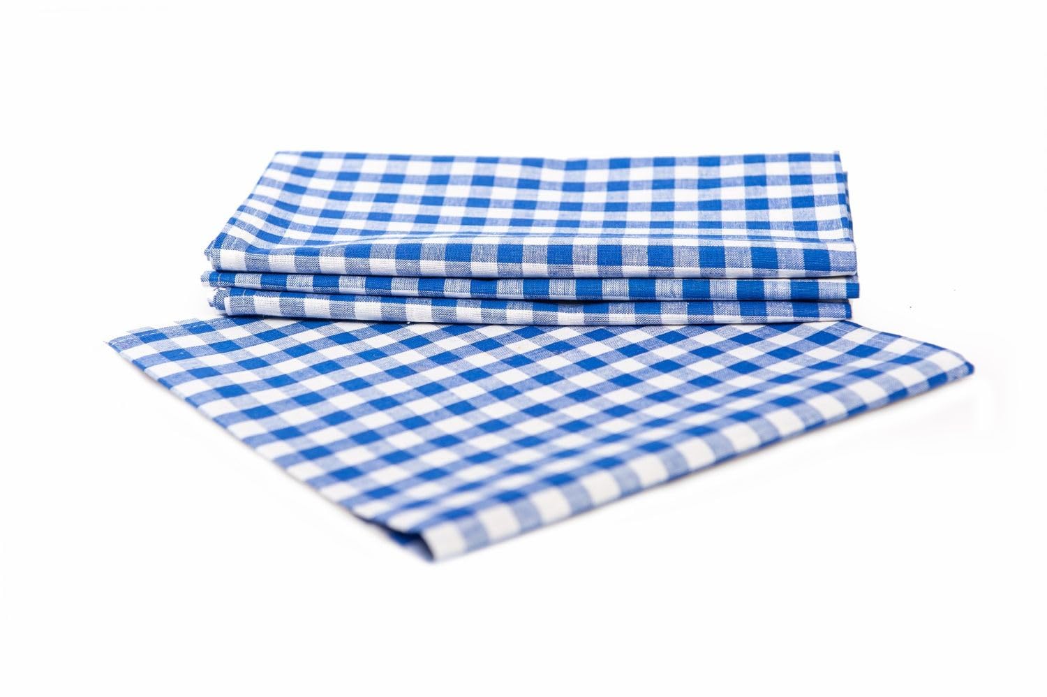 Texpot Tischdecken nappe coton carreaux bleus 110x110 cm