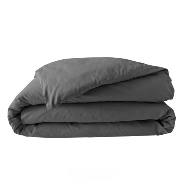 Promo Linge Housse de couette percale coton acier 220x240 cm