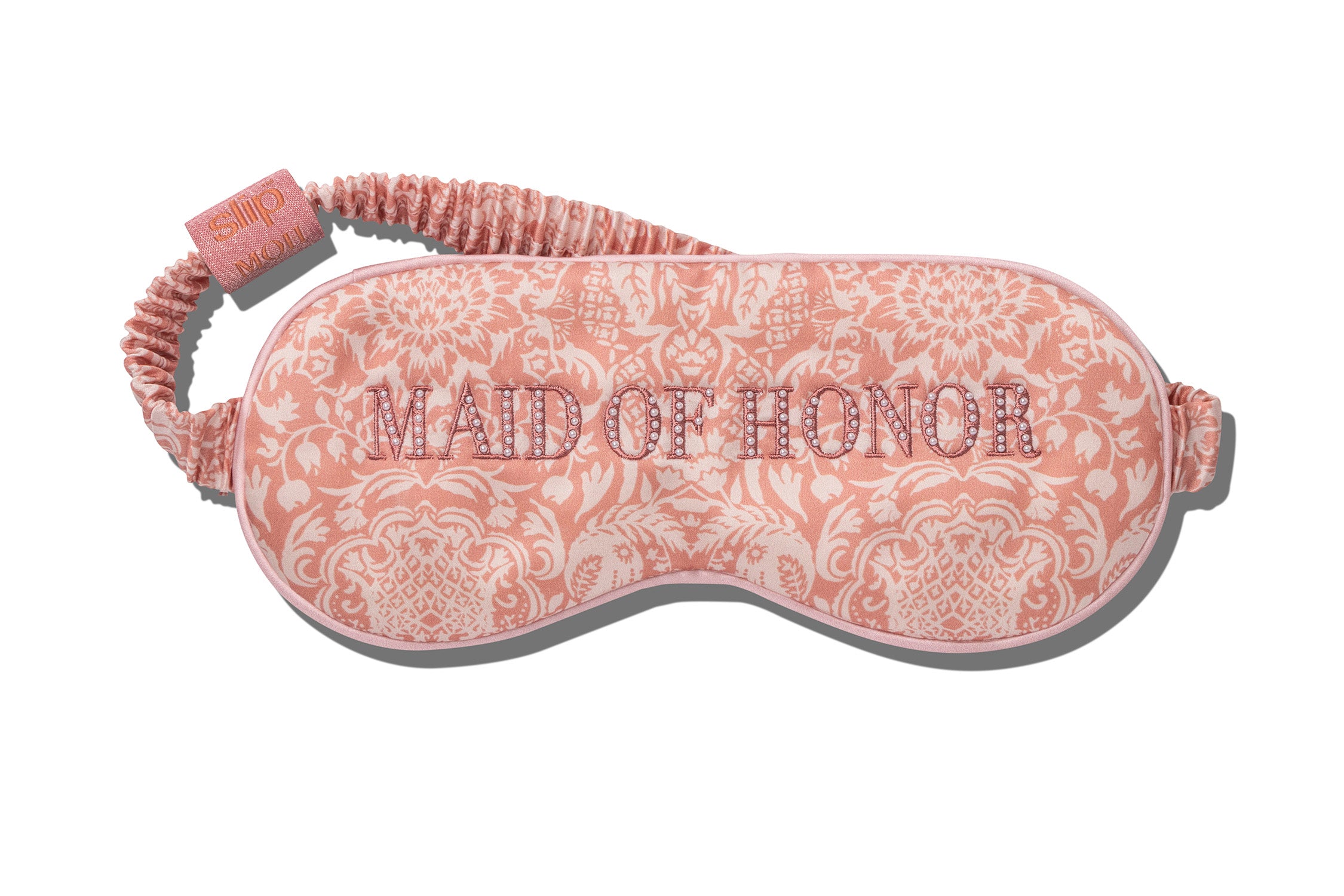 Slip Maid of Honor masque nuit rose soie perle