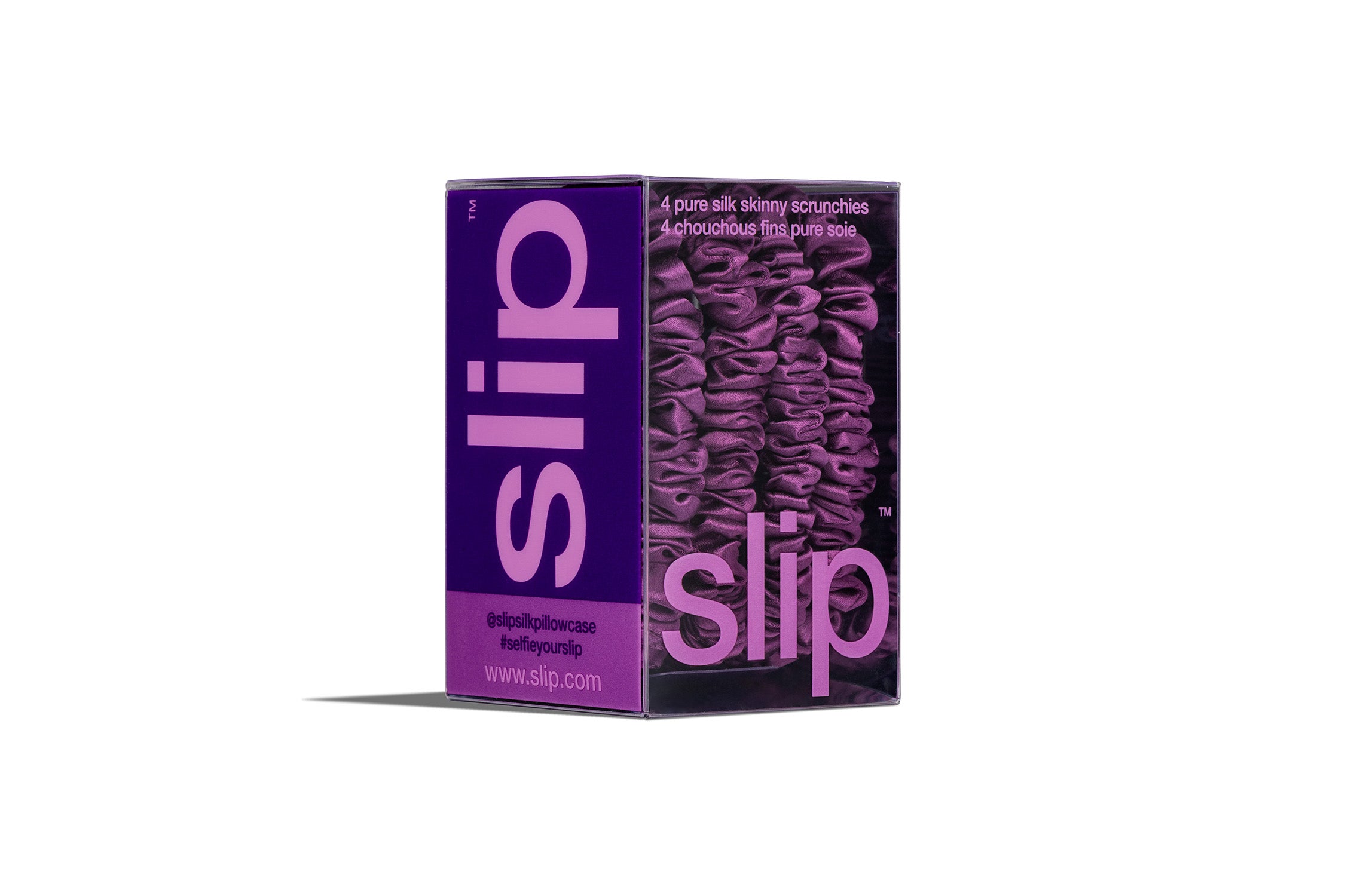 Slip Skinny Scrunchies Back to School chouchou violet foncé x4
