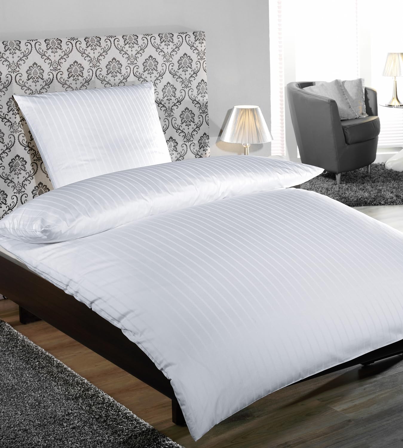 Texpot Kissenhüllen taie d'oreiller 80x40 blanc coton 6-24 mm