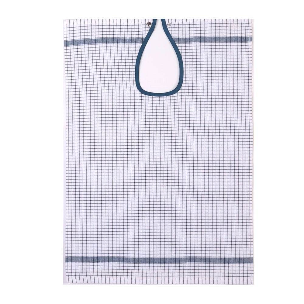 Gaufrex Bavoir adulte carreaux pur coton 50x80