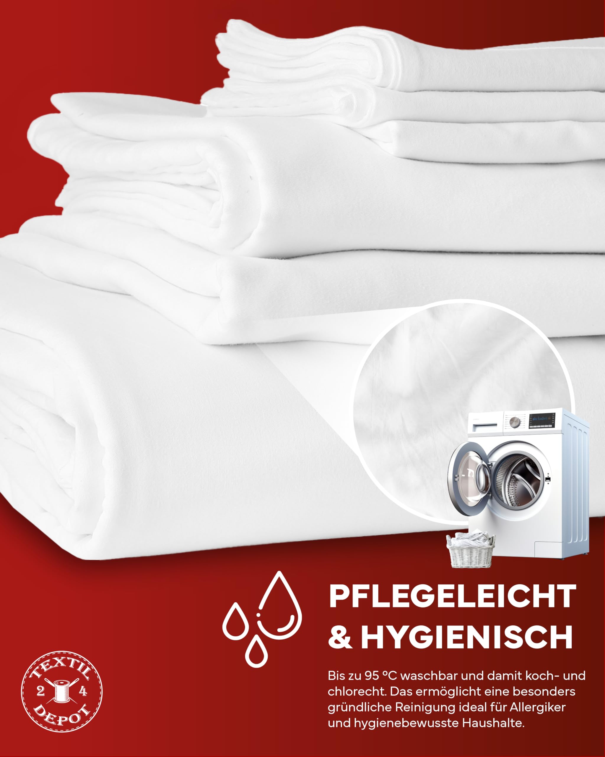 TEXPOT Bettlaken drap plat blanc 150x250cm 100% coton