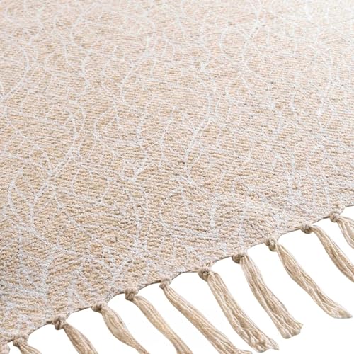 Promo Linge Kalinda tapis 120x170 cm coton jute blanc