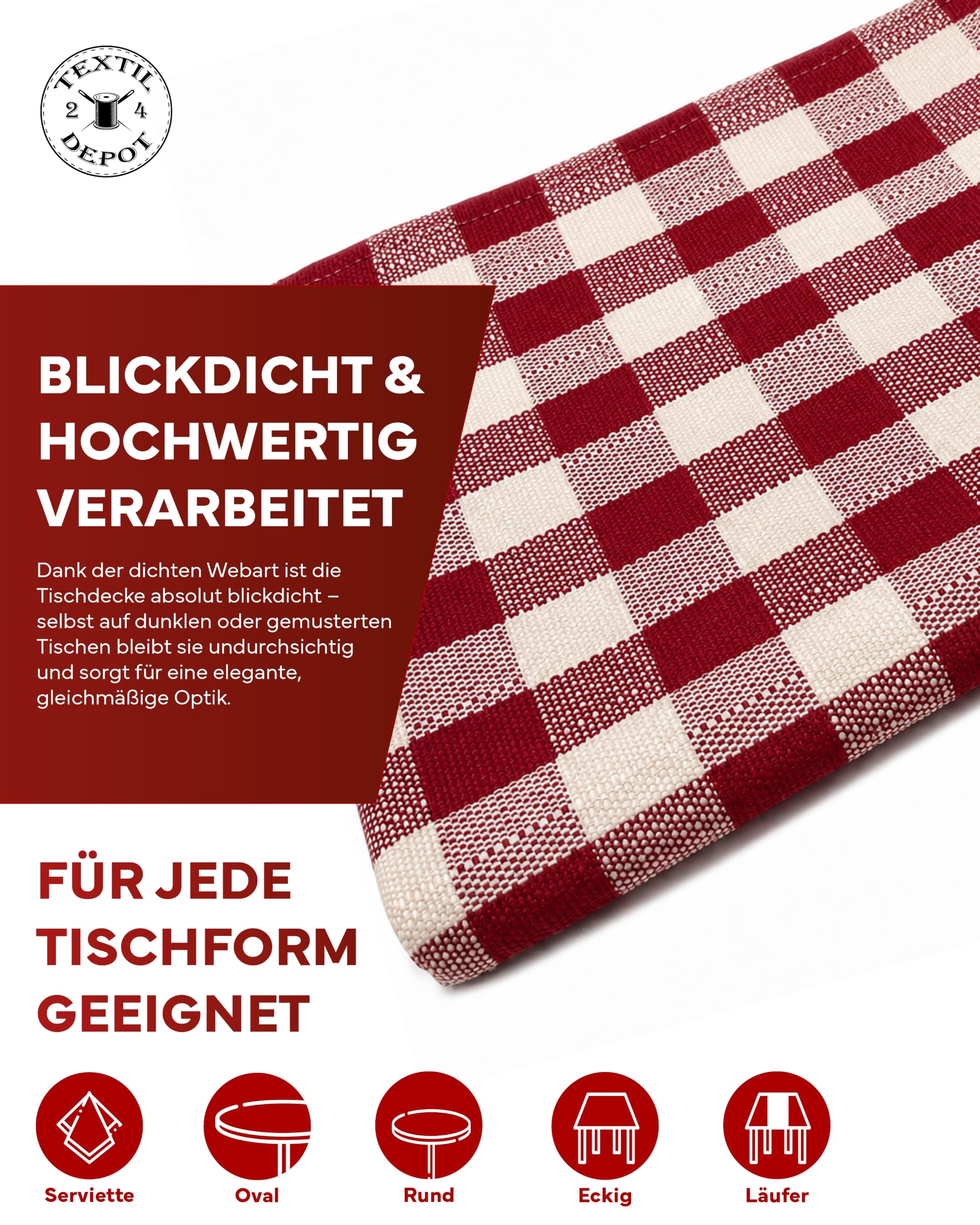 TEXPOT Servietten lot 6 serviettes 60x60 rubis coton