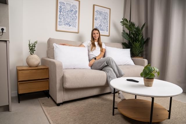 Promo Linge Oreillers lot 2 oreiller 50x70 cm microfibre blanc
