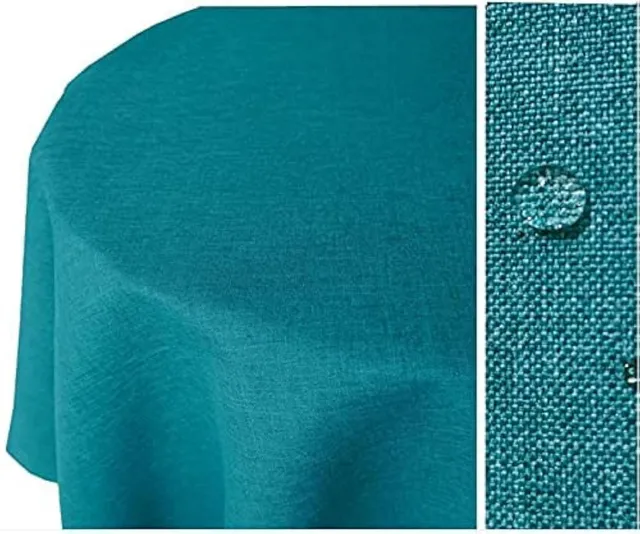 TEXPOT Gartentischdecken nappe ronde 160 bleu pétrole lotus