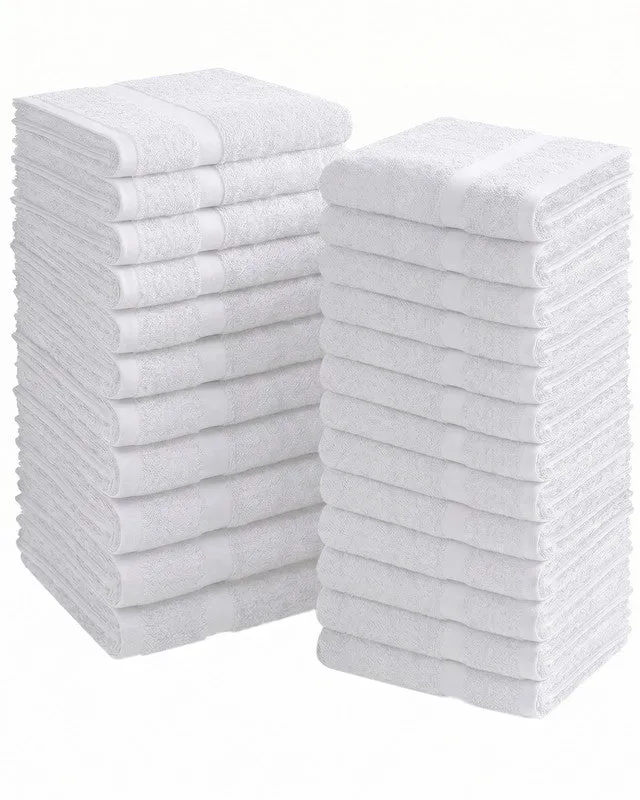 Utopia Bedding Towels Salon serviette coton blanc lot 24