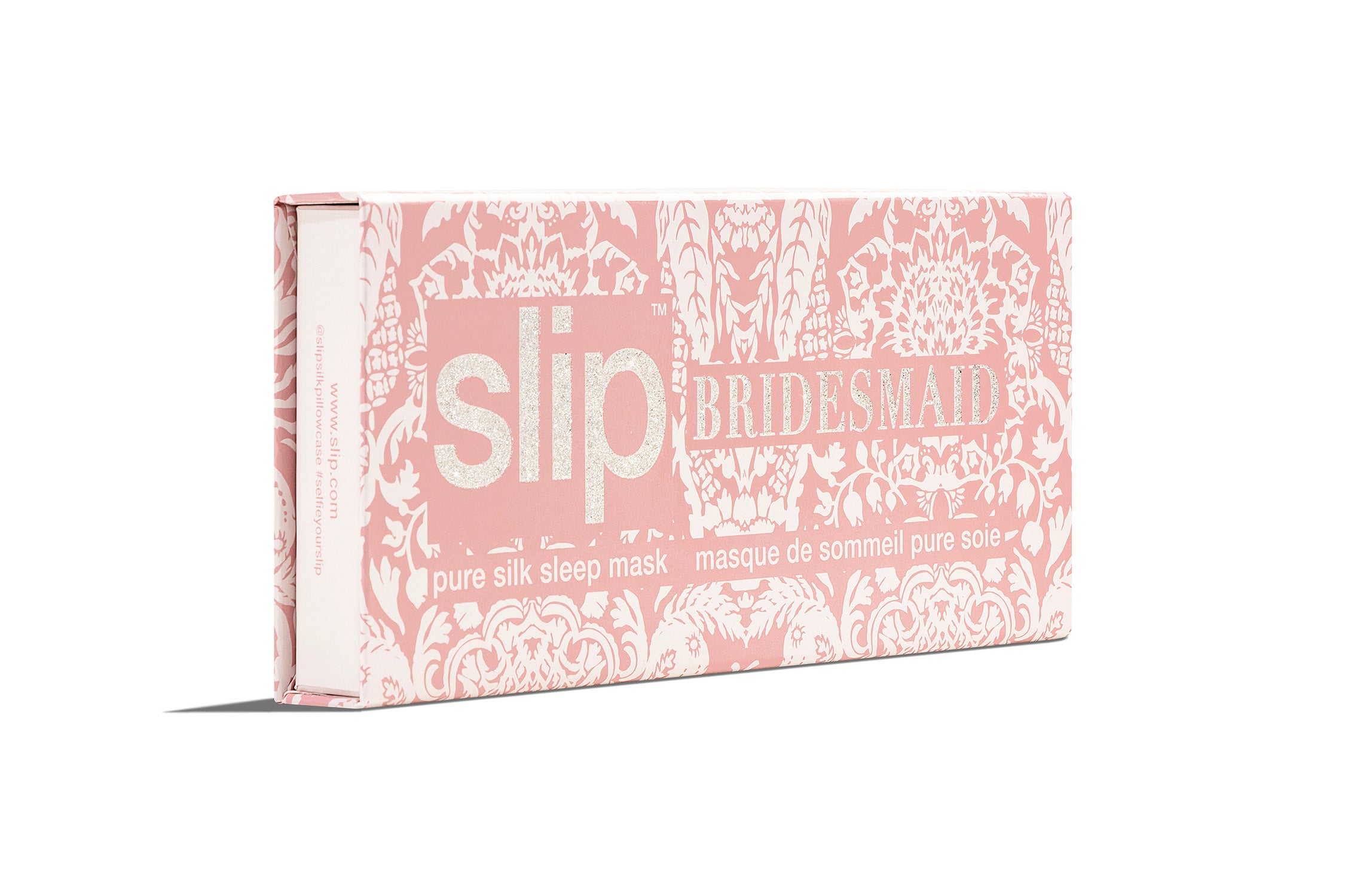 Slip Sleep Mask masque de nuit soie Bridesmaid rose