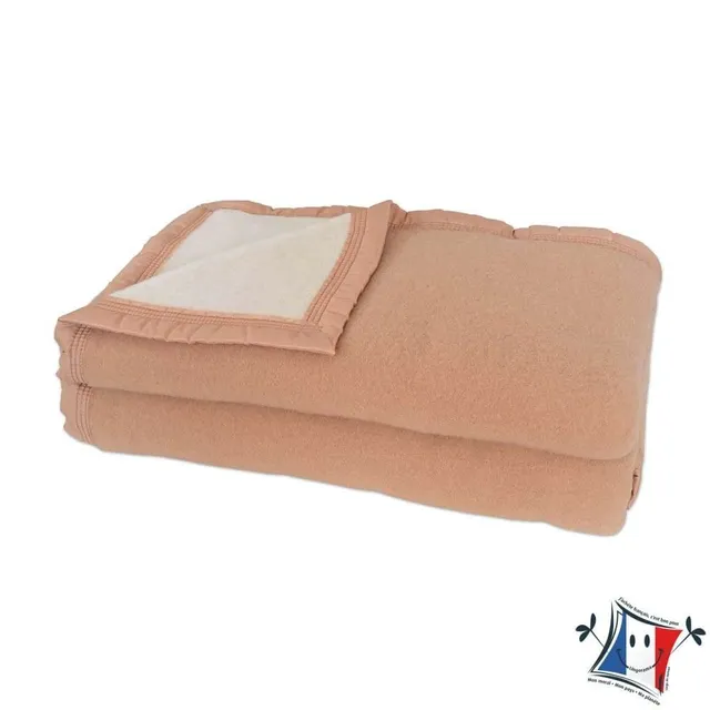 Lingorama Literie Couverture 240x260 pure laine Woolmark 500 g/m²