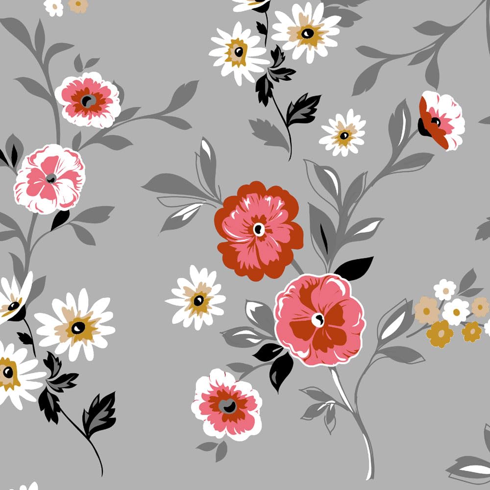 TEXPOT Gartentischdecken toile cirée 140x180 cm motif fleurs