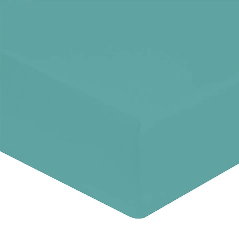 Lingorama Drap-housse 90x190 percale coton blanc