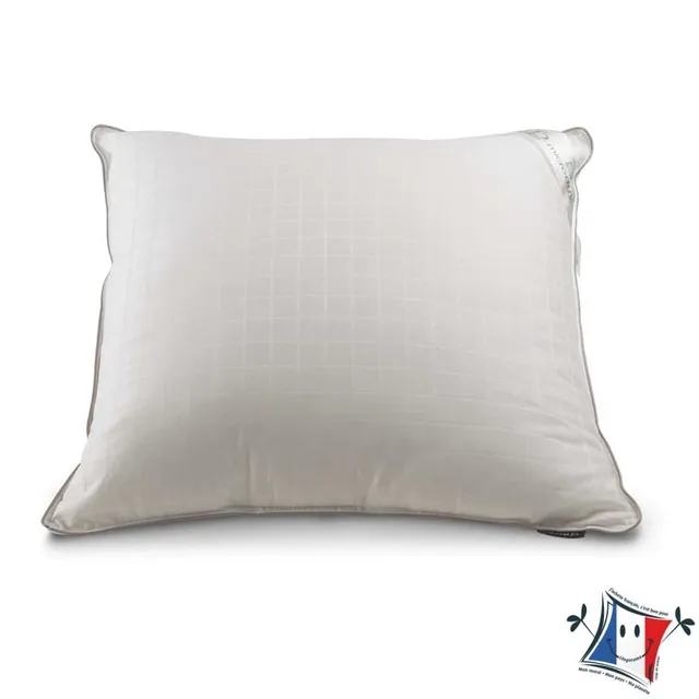 Lestra Microduv oreiller ferme 65x65 satin coton effet duvet