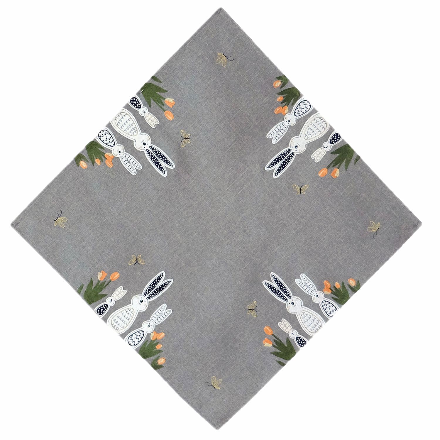 TEXPOT Tischläufer chemin de table 40x140 cm gris lapin de Pâques
