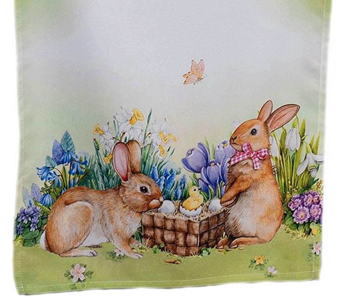 TEXPOT Tischläufer chemin de table 40x140 lapin de Pâques