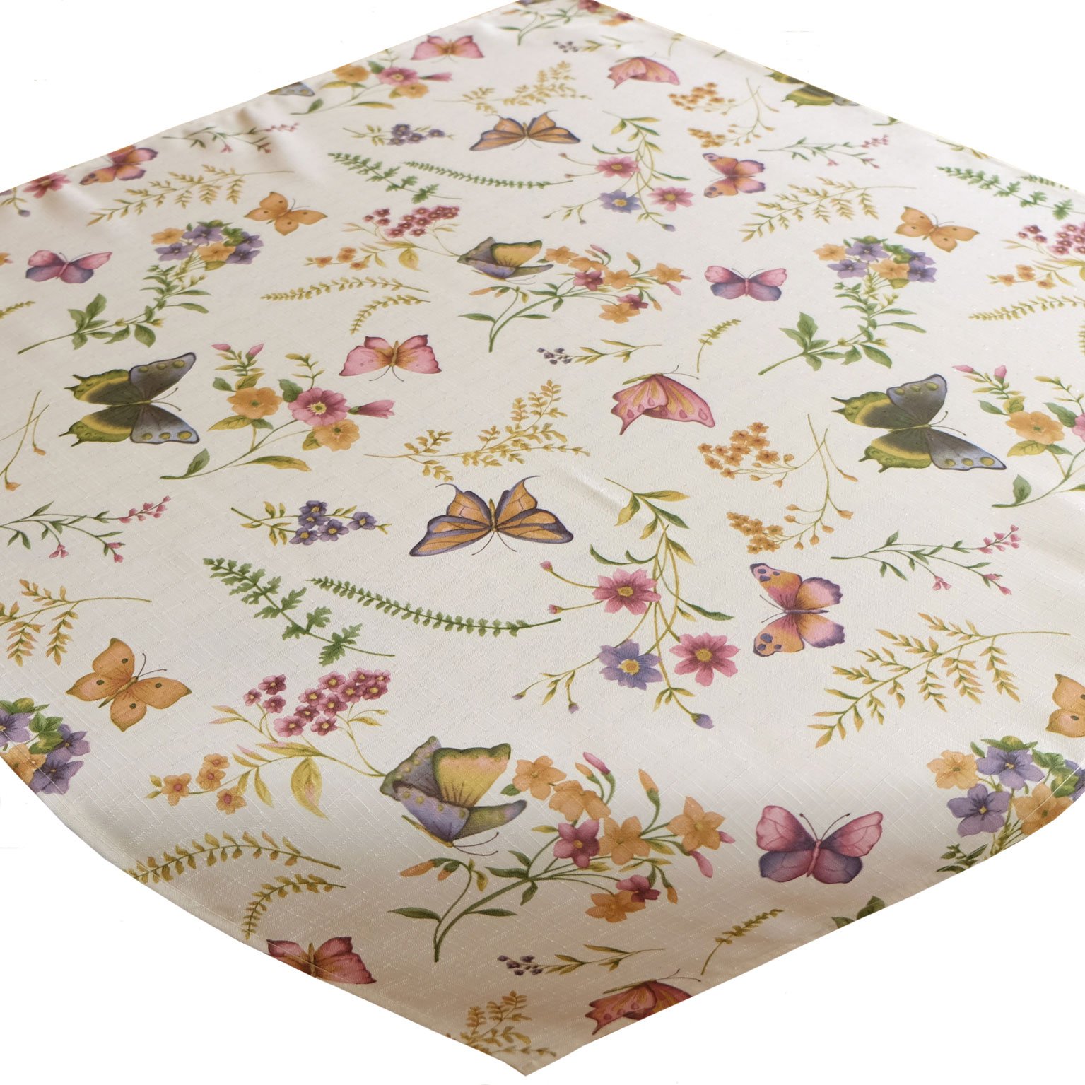 Texpot Tischdecken nappe ronde 130 cm papillon printemps