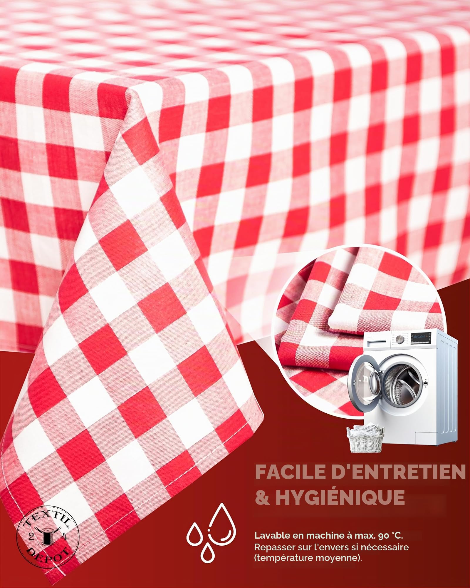 Texpot Servietten lot 6 serviettes table coton 30 x 30 cm