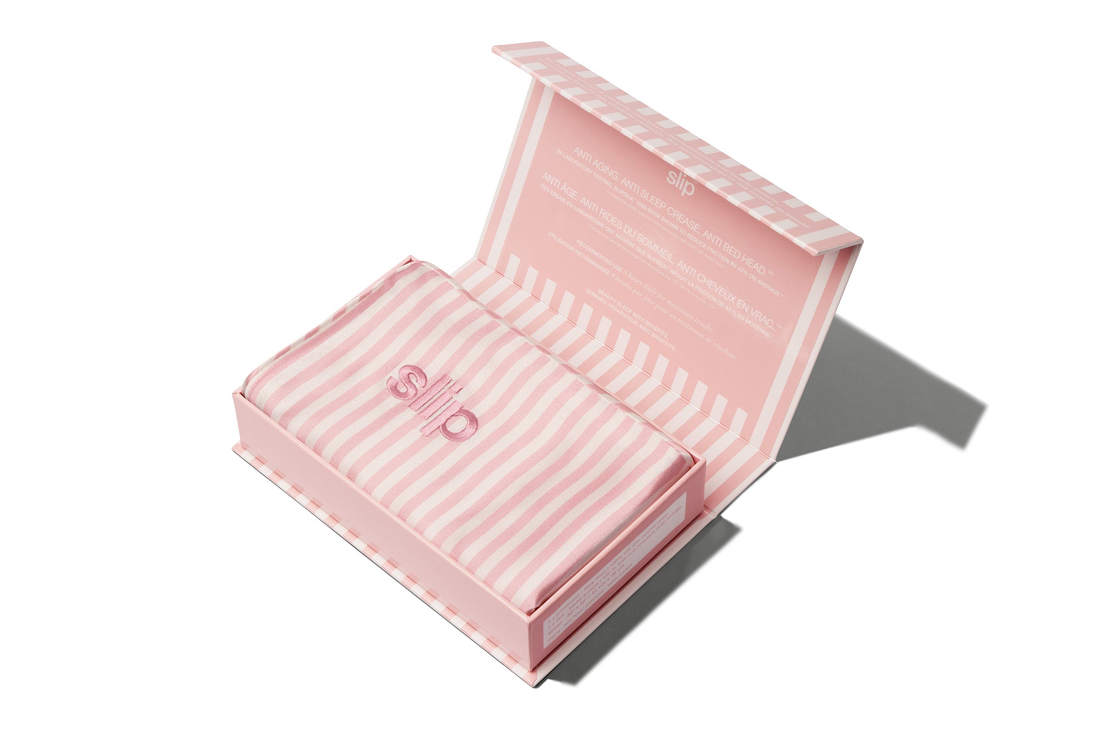 Slip Queen Zippered Pillowcase Taie Rose 51x76