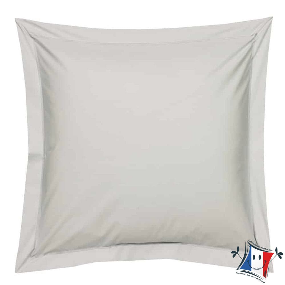 Lingorama Blanc des Vosges taie oreiller satin coton 65x65 blanc