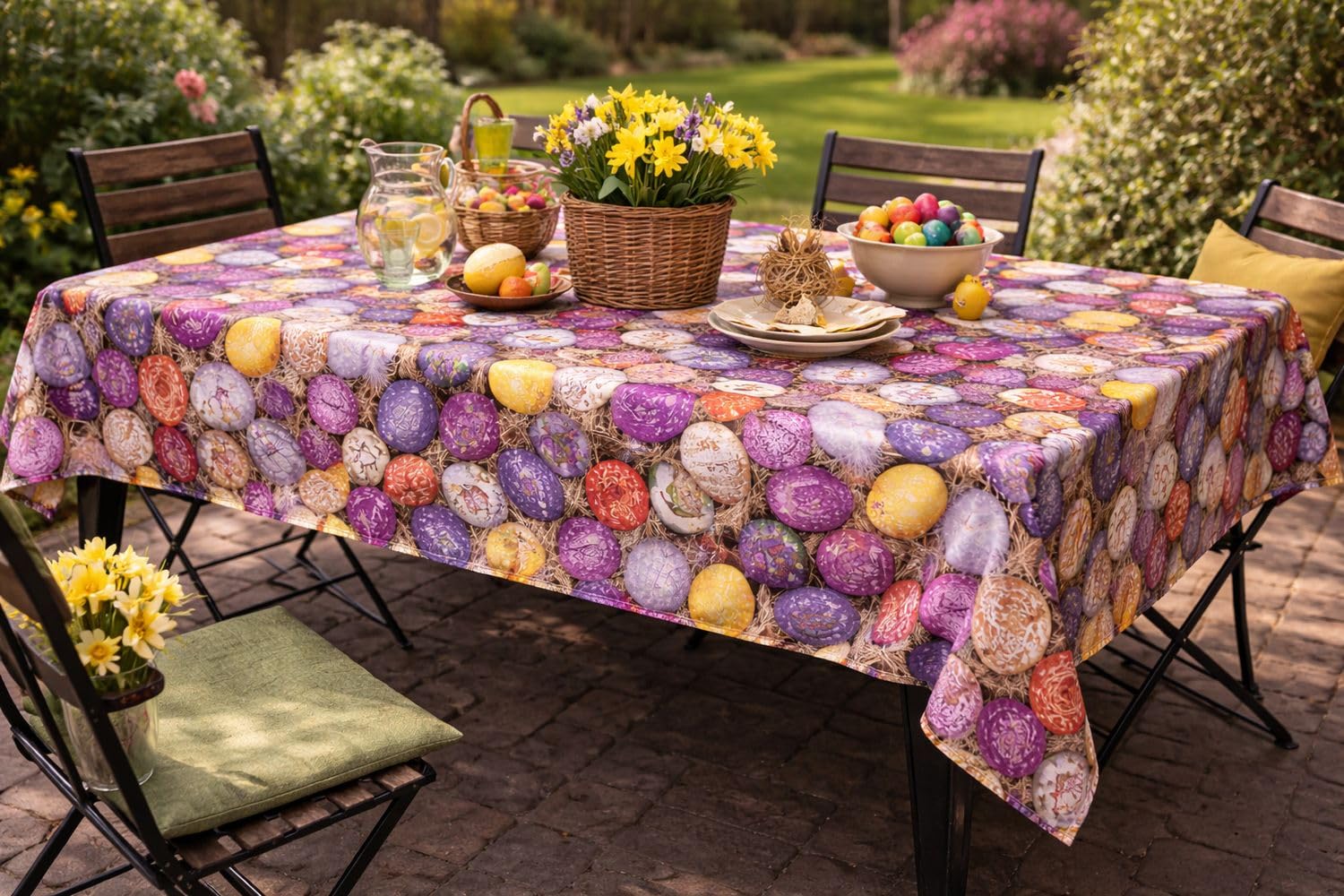 TEXPOT Gartentischdecken Pâques toile cirée 340x140 cm PVC