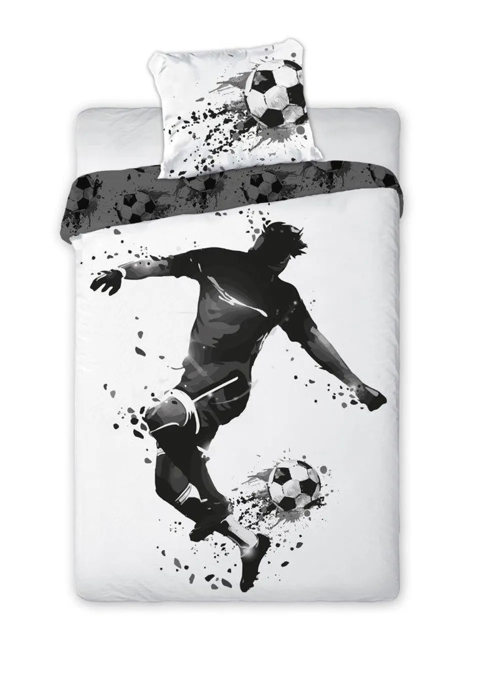 Texpot Bettwäsche parure de lit 140x200 cm football coton zip