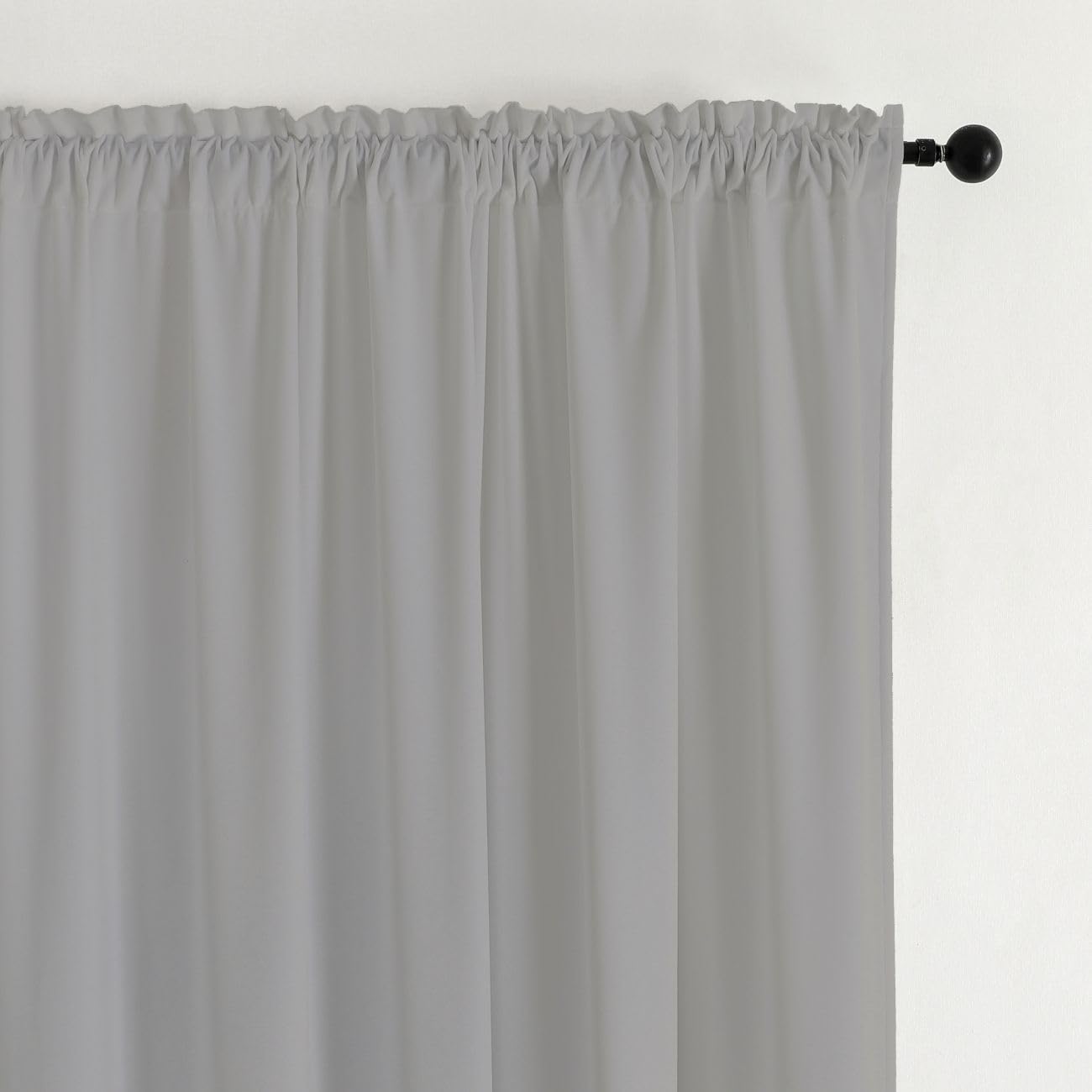Texpot Vorhänge rideau velours gris clair opaque 140x245 cm