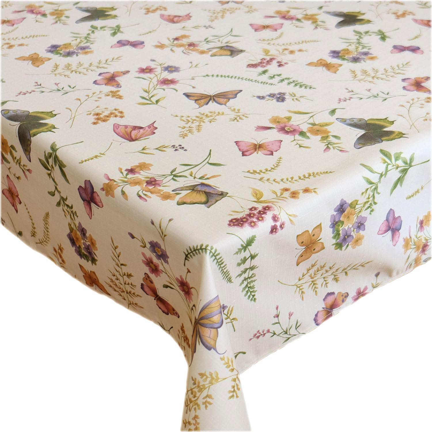 Texpot Tischdecken nappe ronde 130 cm papillon printemps