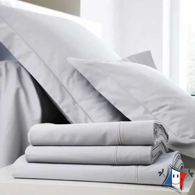 Lingorama taie oreiller satin coton 50x70 blanc
