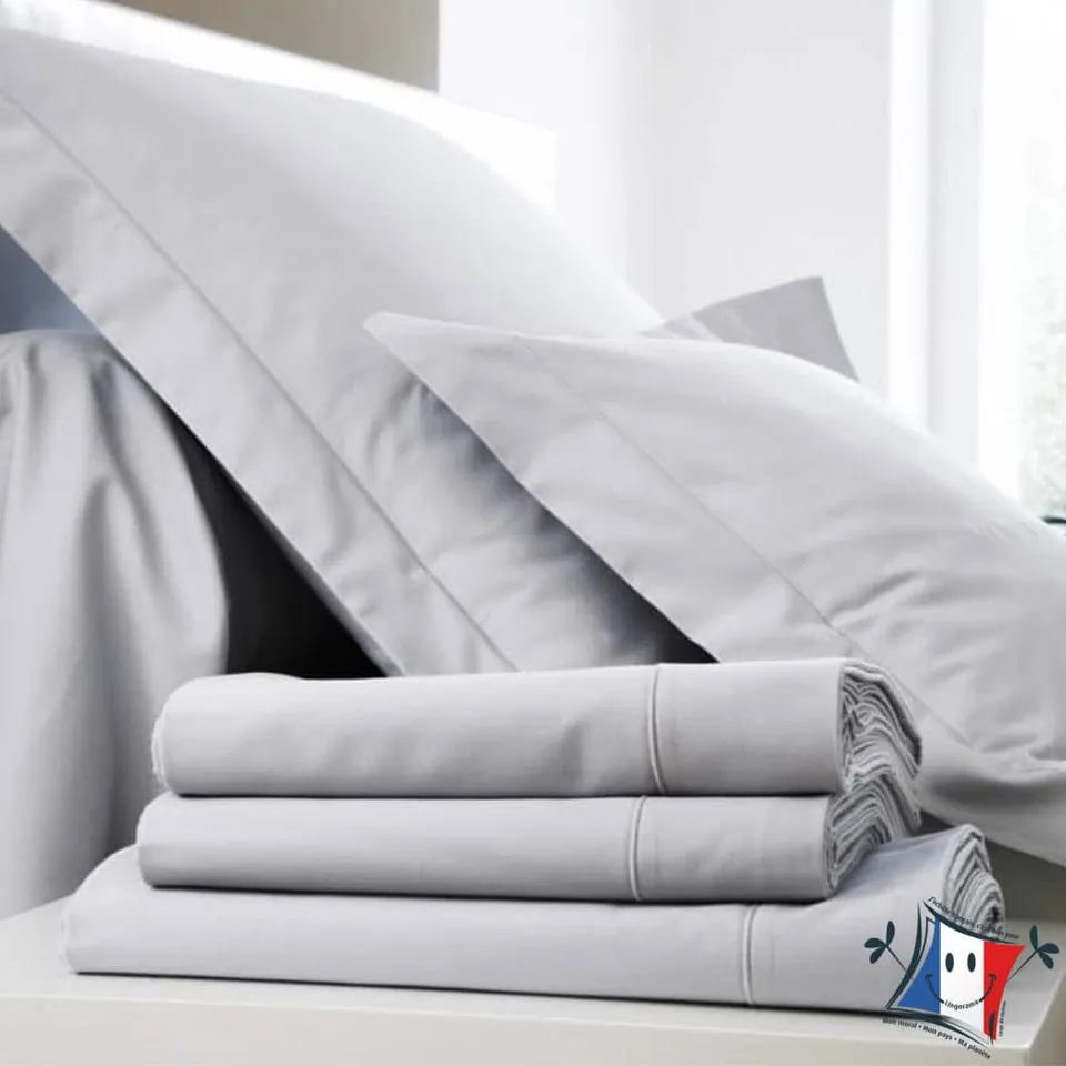 Lingorama taie oreiller satin coton 50x70 blanc