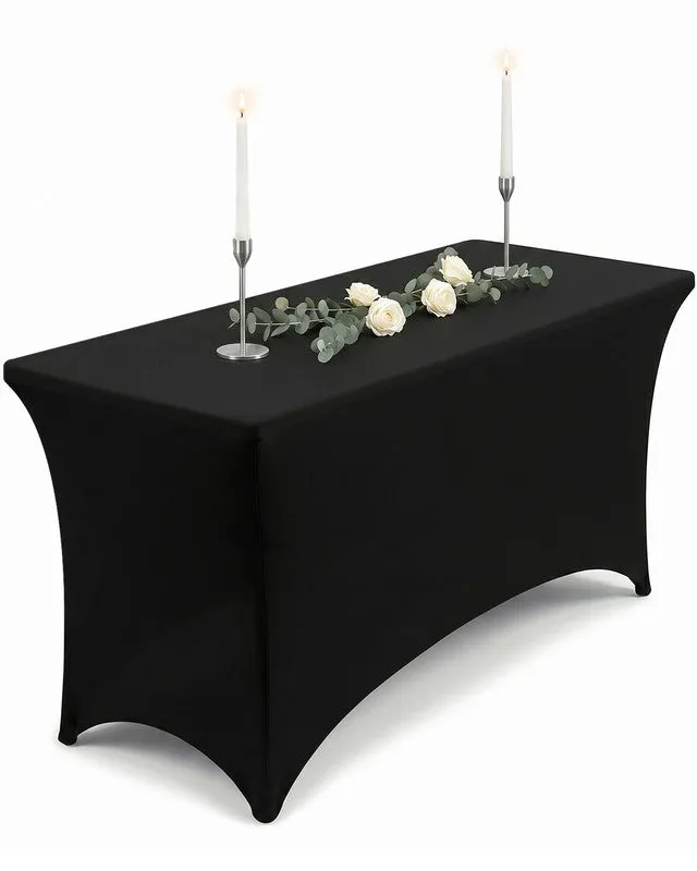 Utopia Bedding Table Linen nappe extensible noire 6 pieds lot 1