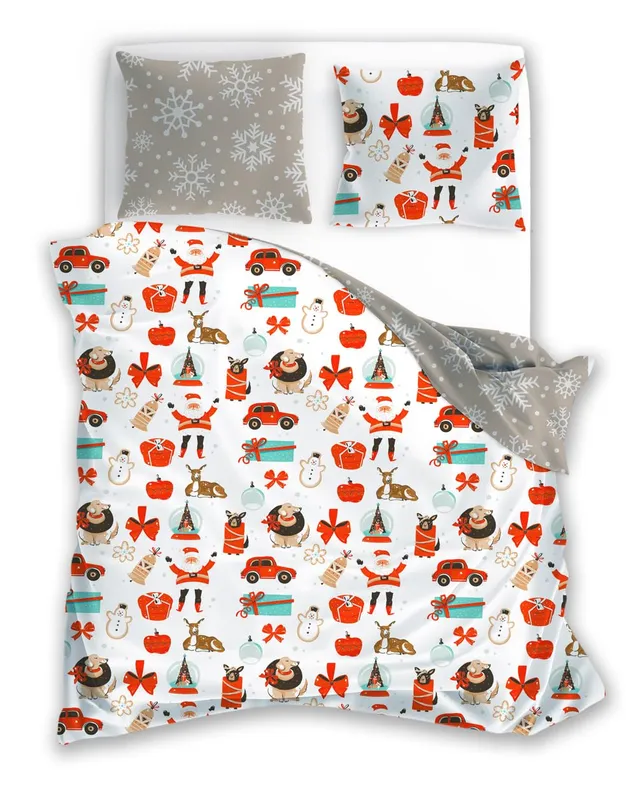 TEXPOT Bettwäsche parure de lit 140x200 cm microfibre Noël