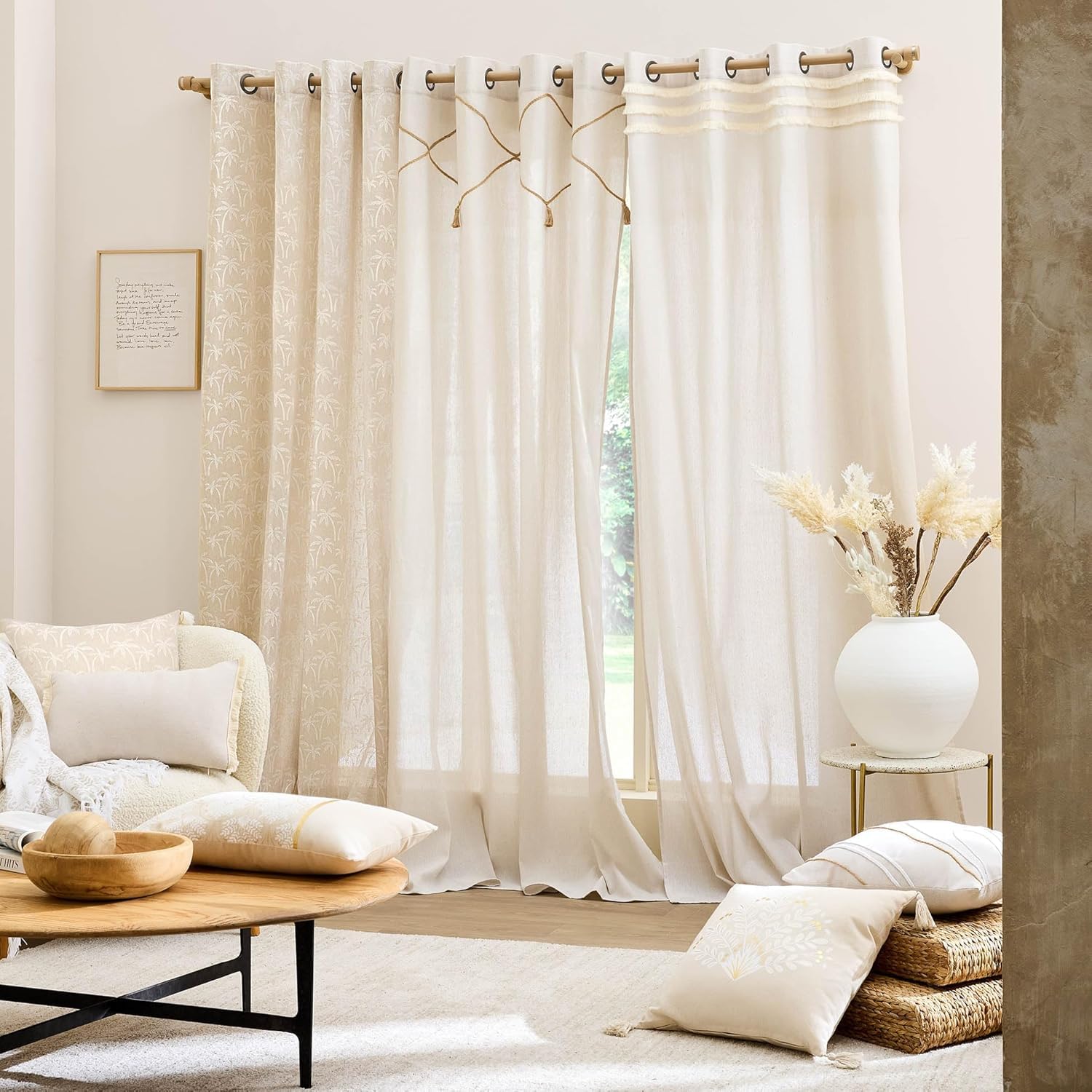 Promo Linge Saharis coussin décoratif 45x45 cm motif artistique