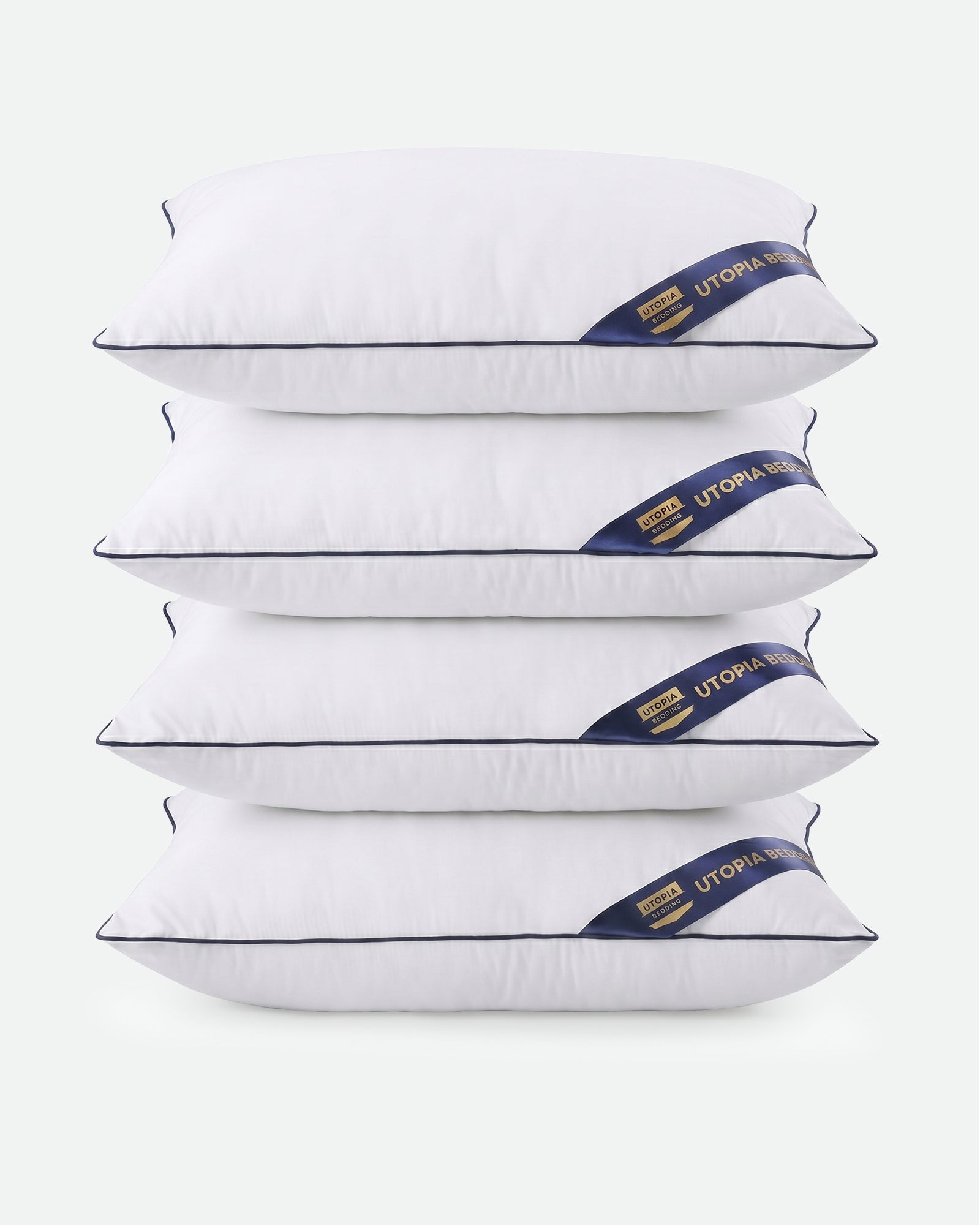 Utopia Bedding Piping Pillow Inserts coussin blanc 45x45 lot 4