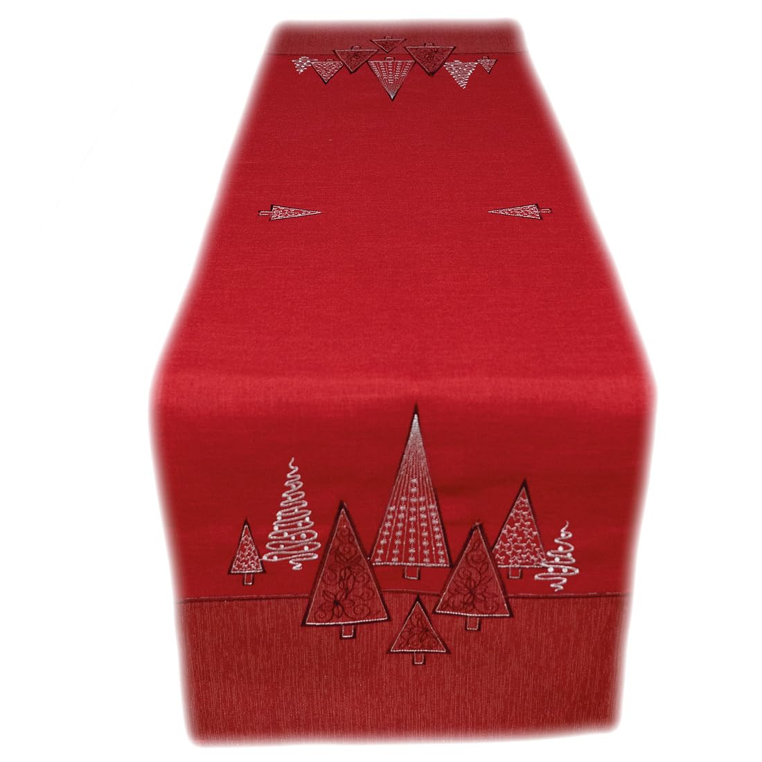 TEXPOT Tischläufer chemin de table 40x140 vert foncé sapins Noël