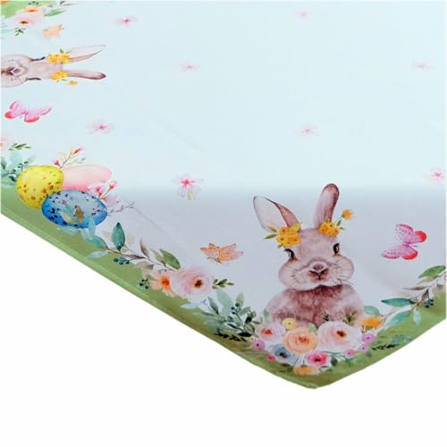 TEXPOT Tischläufer chemin de table lapin œufs 40x140 cm