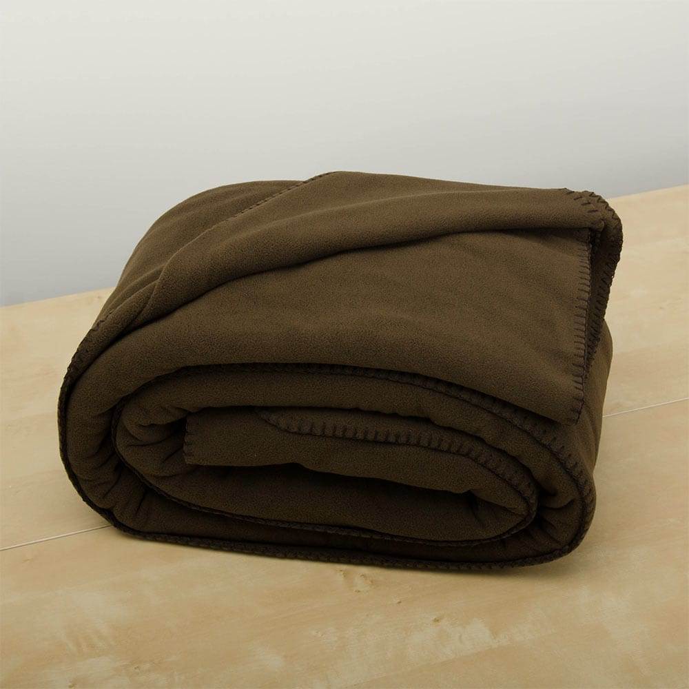 Lingorama couverture polaire polyester 350g 180x220 taupe