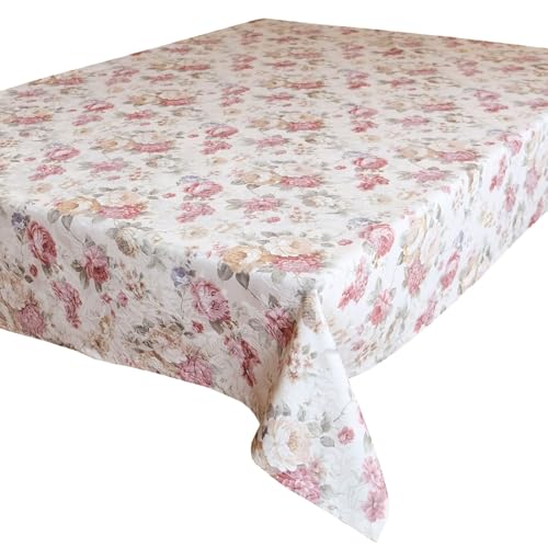 TEXPOT Tischläufer chemin de table 100x140 roses écru