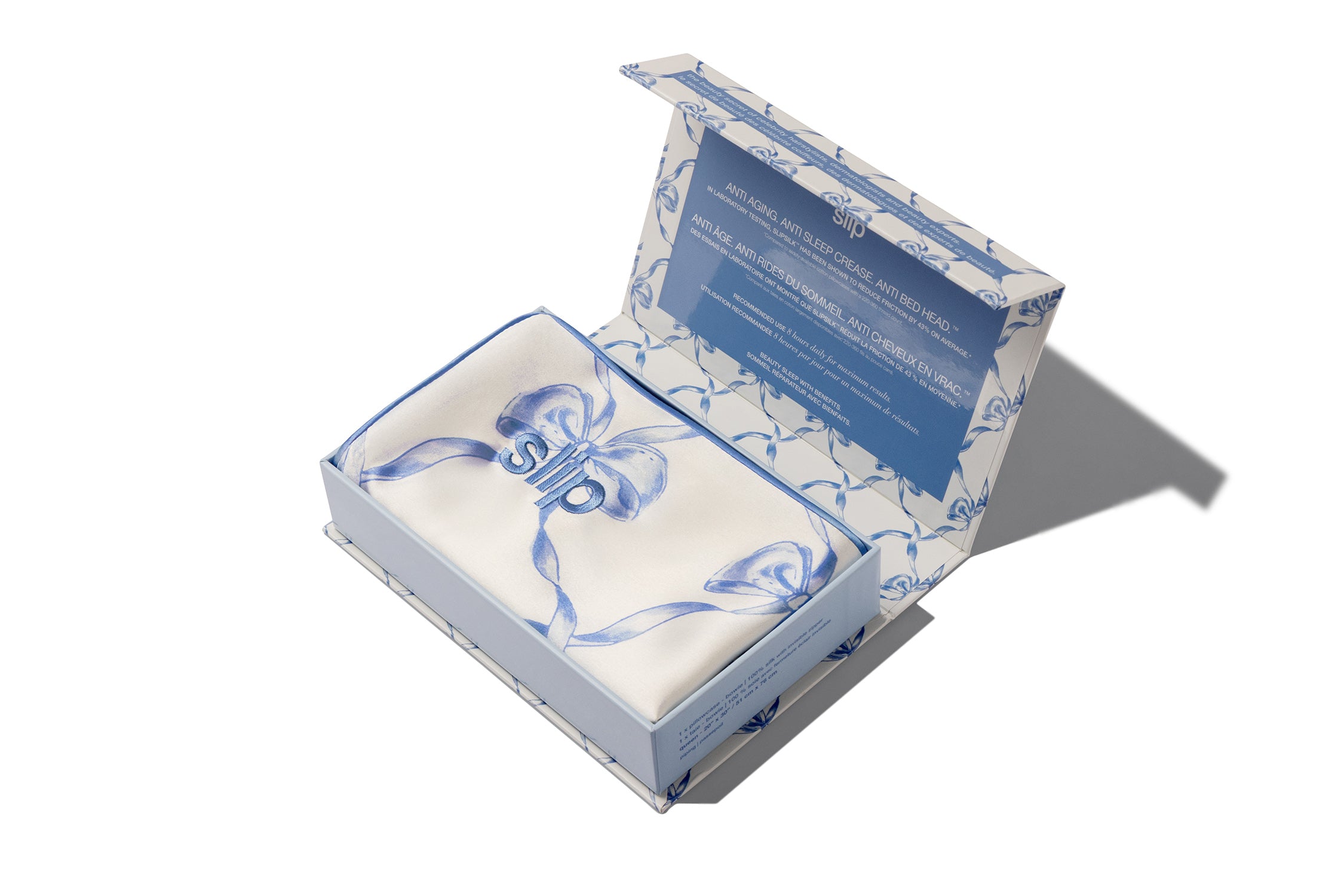 Slip Bowie Queen Zippered taie d'oreiller soie 51x76
