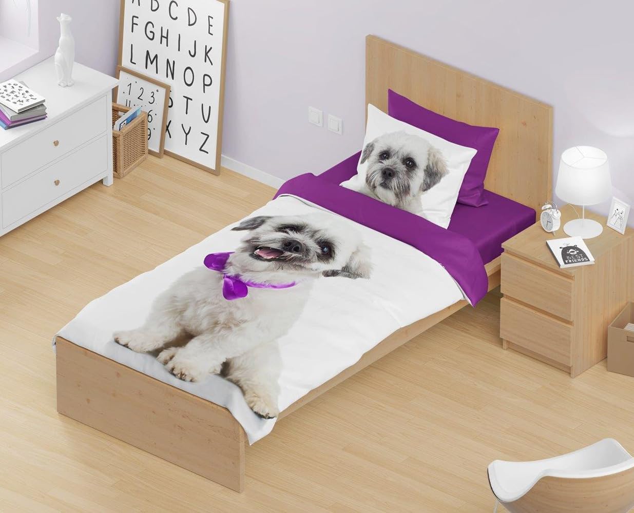 TEXPOT Bettwäsche parure coton chat 140x200