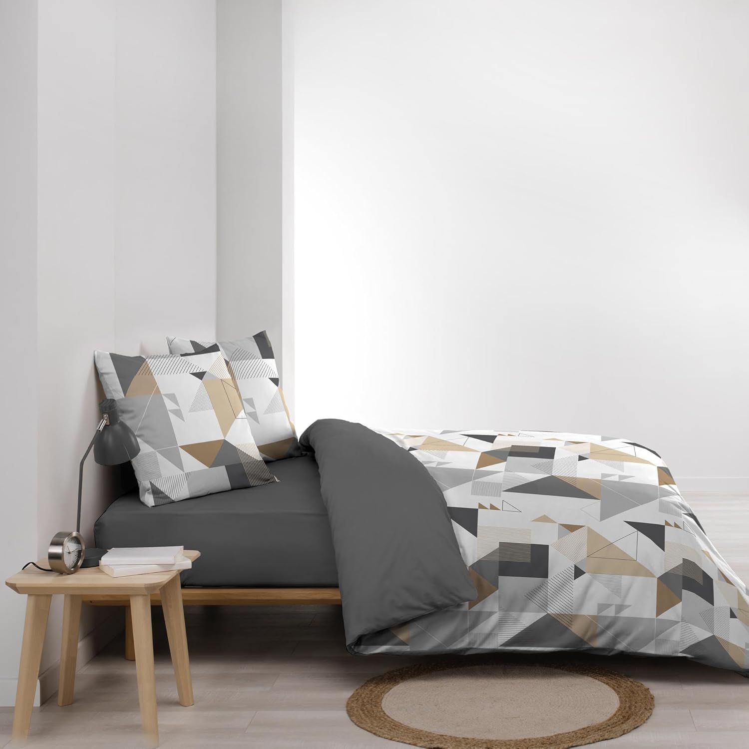 Promo Linge Trigone parure de lit 140x200cm microfibre imprimée
