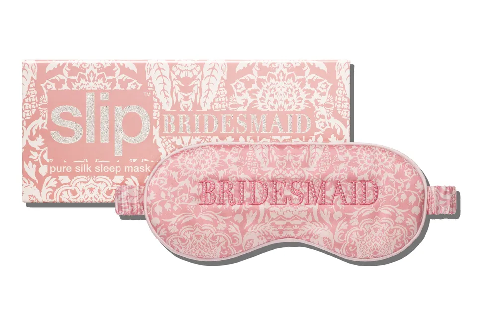 Slip Sleep Mask masque de nuit soie Bridesmaid rose