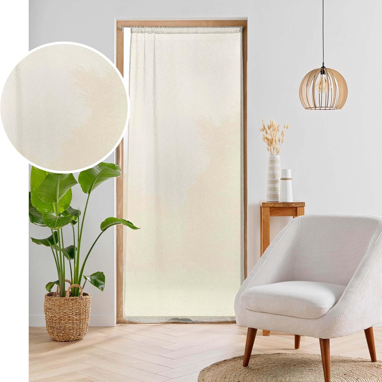 Promo Linge Carlin panneau passe-tringle 90x200 cm lin