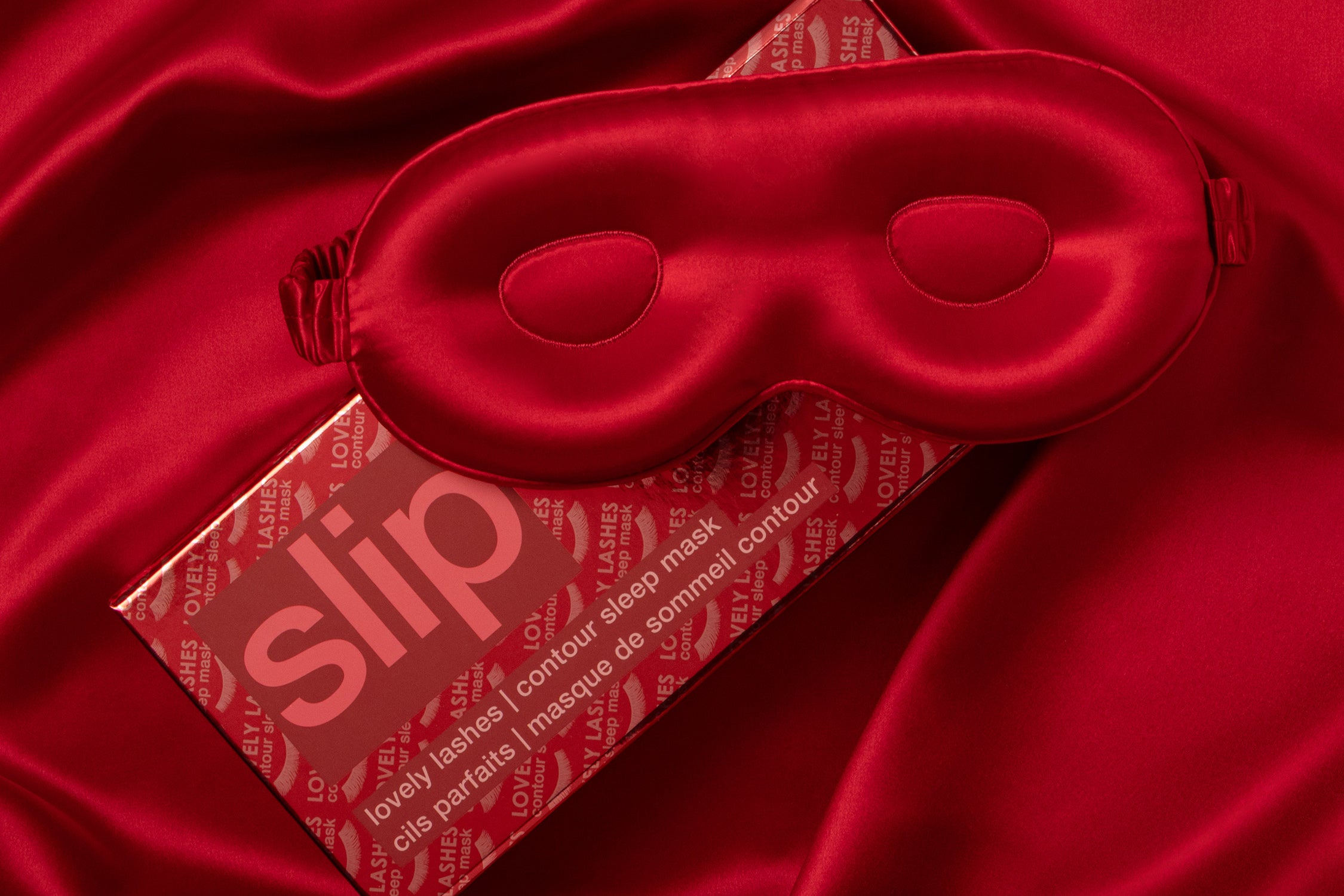 Slip Contour Sleep Mask masque soie scarlet