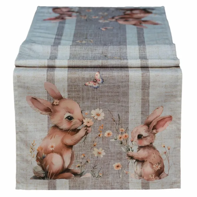 Texpot Tischläufer chemin de table 40x140 cm lapins Pâques