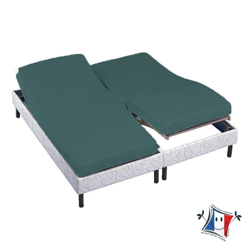 Lingorama Linge de lit drap housse 2x80x200 percale coton uni