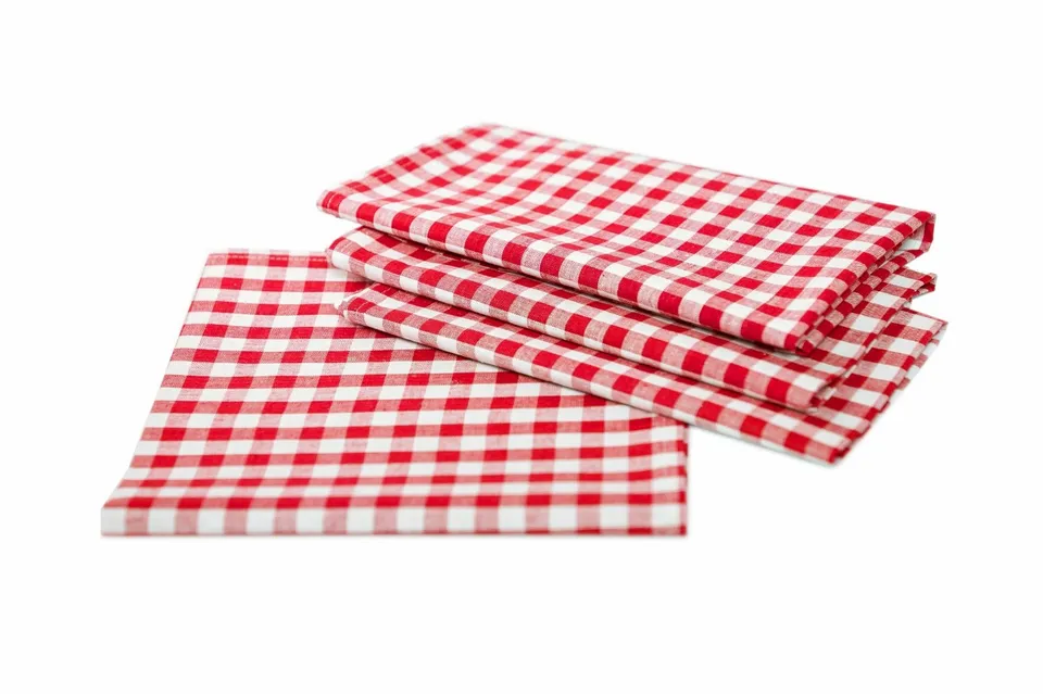 Texpot Tischdecken nappe coton carreaux rouge 130x280 cm