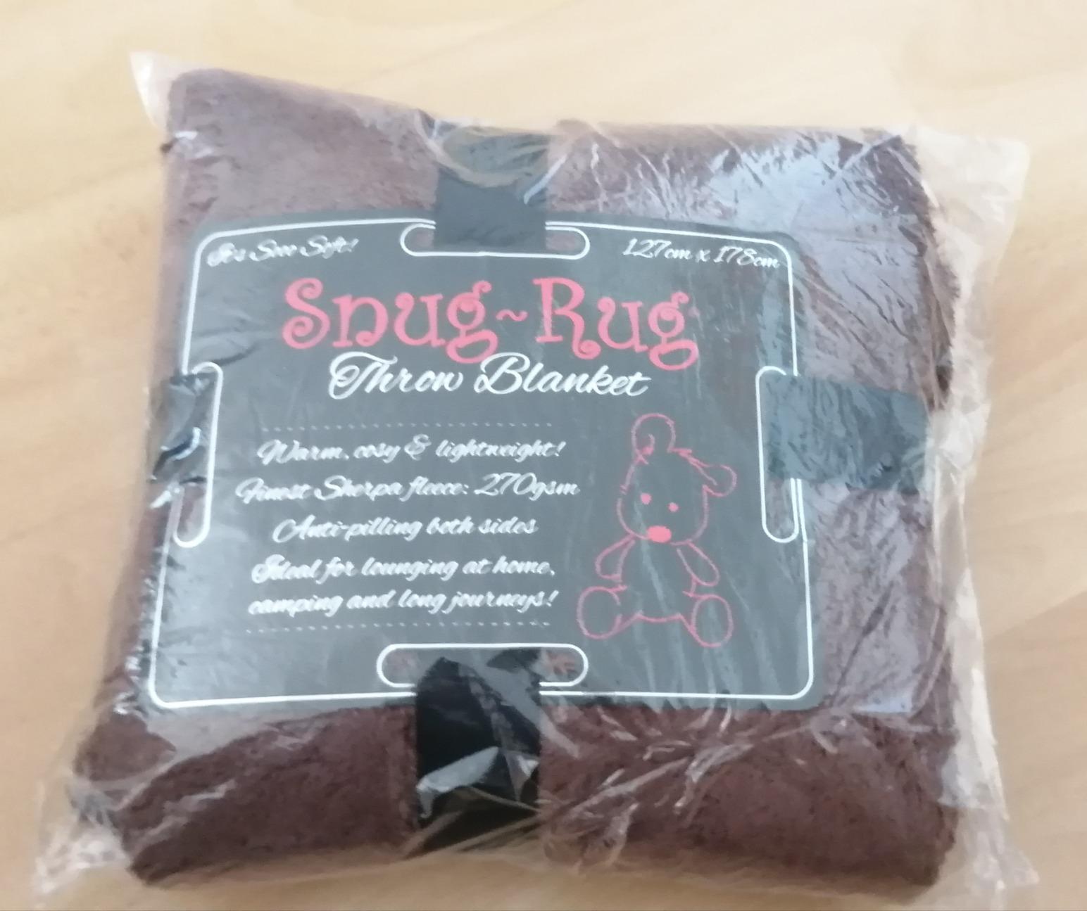 Snug Snug-Rug Sherpa Throw Blanket plaid marron chocolat 127x178