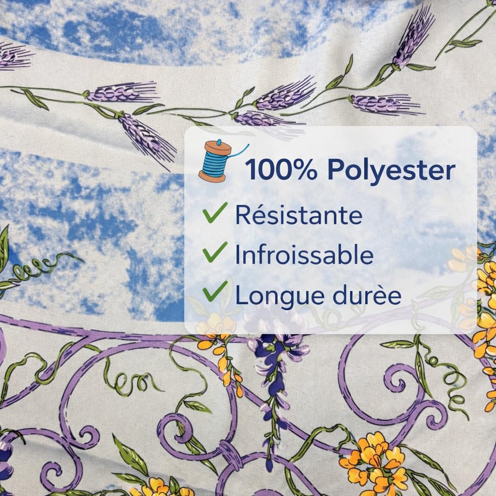 Promo Linge Nappes nappe provençale bleue 180 cm ronde